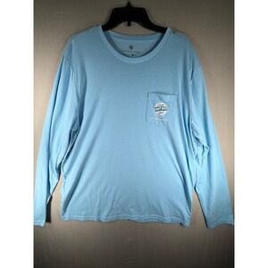 Southern Proper Mens XL Light Blue Drink Craft Beer Local Long Sleeve Pocket Tee
